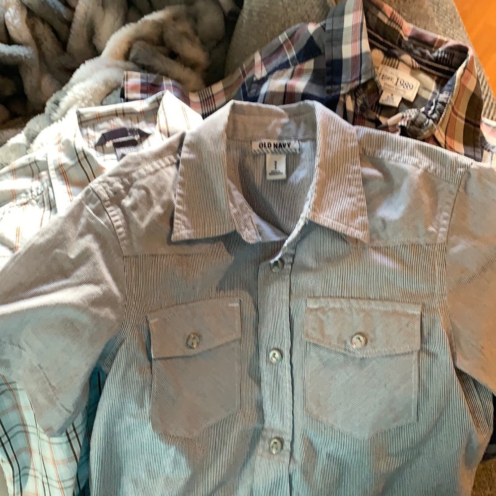 One shorts, three shirts